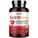 ZEBORA CoQ10-200mg-Softgels con PQQ, BioPerine &amp; Omega-3, 120 Servidores Coenzyme Q10(Ubiquinona) Suplemento para Alta Absorción, Poderoso Antioxidante, Corazón de Apoyo &amp; Energía-Producción