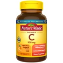 Natural Made Chewable Vitamina C 500 mg, Dietary Vitamina C Suplemento para Apoyo Inmunitario, 60 Tabletas, 60 Day Supply