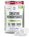 SteelFit Creapure Creatine Monohydrate Powder, Unflavored - Alemán Micronized Creatine Powder para Hombres &amp; Mujeres - Gym Workout Suplementos Nutricionales para la ganancia muscular, Salud cerebral &amp; Strength Building