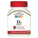 21st Century D3 1000 IU Softgels, 250 Conde (27415)