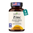 Zinc 30mg Con cobre, selenio & vitamina D3  vísperas 120 cápsulas Ø Magnesio, vitamina B6, biotina  sometida Suplementos de Zinc Absorbable para Hombres &amp; Mujeres ← Zinc Chelated para la salud inmune, la piel, el cabello, " Nails Support