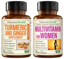 Turmeric Supplement and Ginger Root Joint Support Supplement & Complete Multivitamin for Women