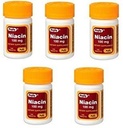 Special Pack of 5 NIACIN TAB 100MG Rugby 100TB