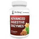 Dr. Berg Advanced Digestive Enzymes with Apple Cider Vinegar - Incluye ingredientes de salud digestivo como hidrocloruro de betaina (HCI), raíz de jengibre y hoja de menta - 180 cápsulas