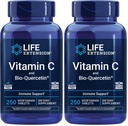 Extensión de la vida Vitamina C y Bio-Quercetin®,Suplemento de salud cardiovascular,Apoyo inmunológico, Alta absorción,quercetina,Vitamin C,Gluten Gratis,No-GMO,Vegetariano,250 Tabletas,(Pack of 2)