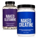 NAKED Puro Monohidrato de Creatina Pura 100 Serviciones + Pura L-Glutamina 240 cápsulas Bundle: Vegan, No-GMO, Gluten Gratis. Minimizar Desglose muscular &amp; Mejorar la síntesis de proteínas. Nada artificial
