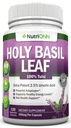 Hoja de Basil Capsules - 500mg - 2.5% Ácido ursolico - 120 cápsulas Vegan - Suplemento Extracto Real de Tulsi - Mente Positiva - Herb Adaptogénico &amp; Ayurvédico