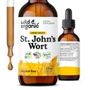 Wild & Organic St Johns Wort Tincture - Mood Support - Relaxing St. John's Wort Supplement - Liquid Hypericum Perforatum Herb Drops - Vegan, Sugar & Alcohol-Free - 2 fl oz
