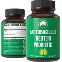 Lactobacillus Reuteri 50 Billones CFU Probióticos con PreticX® XOS Prebiótico estudiado clínicamente - Suplemento Probiótico para Salud Gut y Apoyo Digestivo - EE.UU.