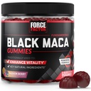 Factor de fuerza Maca Negro Gummies, Negro Maca Root to Enhance Vitality in Men &amp; Women, Incrementar la energía &amp; Strength, con BioPerine for Superior Absorption, Delicious Passion Berry Flavor, 60 Gummies