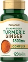 Piping Rock Turmeric y Ginger Suplemento  120 Softgel Capsules ← Black Pepper Extract ← Herbal Extract Complex ← Non-GMO, Gluten Free