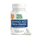FeelGood Superfoods Beta-Alanine Capsules - Amino Acid Pre Workout Suplemento - 3200mg Beta-Alanine Per Serving- Muscle Endurance &amp; Workout Performance Support - High Absorption - 30 Servings