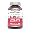 Amazing Formulas Red Clover 430 Mg Suplemento ← Capsules ← Non-GMO Silencioso libre de gluten Hecho en EE.UU. (1 Pack Silencio 180 Conde)