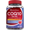 Recetas del médico CoQ10 200mg, 60 Softgels, Coenzima altamente absorbible Q10, Apoyo Antioxidante " Boost de energía celular, Mejora el corazón, Salud Vascular y Musculo, No GMO, No Gluten Dairy