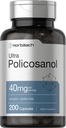 Horbäach Policosanol 40mg  200 Capsules ← Non-GMO and Gluten Free Supplement