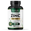 Construido por Nature Zinc 50 mg – Gluconato de zinc para soporte de inmunológico y antioxidante altamente absorbible – promueve la salud de la piel, el ojo y la inmune – no GMO, libre de gluten – 180 tabletas