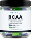 Primal BCAA Variety Pack, Blue Raspberry + Great Ape Green Apple Flavored (20 Stickpacks) - 7G BCAA por Serving, Branched Chain Amino Acids