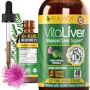 Rejuvica Health VitaLiver ← Liver Cleanse " Detox Drops ¦ Milk Thistle, Artichoke, Chanca Piedra " Dandelion Extract ← Fatty Liver Support Reparación Suplemento para Hombres " Mujeres ANTE 1+ Meses