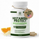 DAO Enzyme Suplemento Histamine Blocker, 30,000 HDU Diamine Oxidase for Histamine Intolerance " Fermented Foods, Gut " Digestive Support with Quercetin, Magnesium " Vitamin C, 60 cápsulas