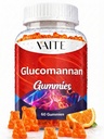VAITE Glucomannan Gummies 2000mg – Amorphophallus Konjac Root Extract – Soporte de fibra diaria basado en plantas – Vegan Soluble Fiber Supplement – Gluten-Free, Soy-Free – 60 Gummies – Fácil de Manjar