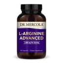 Dr. Mercola L-Arginine Advanced, 30 Servings (90 Capsules), 1,000 mg Por Serving, Suplemento dietético, Apoyo a la Producción de Energía, Non-GMO