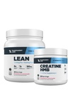 Laboratorios transparentes Lean Pre-Workout (30 Servings, Strawberry Lemonade) & Creatine HMB (30 Servings, Strawberry Lemonade)