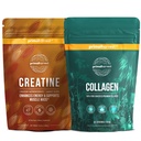 Primal Creatine Powder + Colagen Powder Bundle TENIDO 2-Pack TENIDO Muscle Recovery, Strength, y Performance WordPress Unflavored, 30 Servimientos Cada