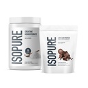 Isopure Bundle of Low Carb 100% Pure Whey Isolate Protein Powder, Dutch Chocolate, 25g Protein Por Serving, 1 Lb, 15 Servings + Isopure 100% Pure Creatine Monohydrate Powder, 100 Servings