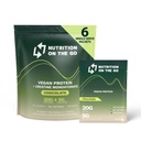 Nutrición en los envases de polvo de proteína vegana con crema – 20g Proteínas vegetales + 5g Creatina – Polvo de proteína de un solo paso – Todo natural, libre de gluten – Chocolate – (6-Pack)