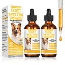 Tratamiento de la infección por levaduras para perros,Dog Tratamiento de la infección por el oído,Itchy Ear,Skin curvaAlergy Symptoms Relief-Reduce Inflammation adultoRelieves Irritation,Dog Suplemento gotas con Probióticos multivitaminas