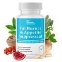 Quemador de grasa para hombres y mujeres - Appetite Suppressant for Weight Loss - Pills w/Metabolism Booster Thermogenic Weight Loss Suplemento - Chromium, Caffeine & Green Tea - 30 cápsulas