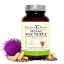 Herbal Roots Milk Thistle Capsules ← Extra Strength 80% Silymarin Herbal Suplemento Silencio Hecho con Pura Leche Orgánica Thistle ← Vegan y GMO Gratis