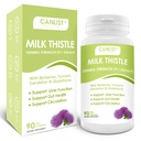 Esteto de leche CANLIST Capsules 1000mg, Potent 9:1 Extract, Liver Health Support, Detox &amp; Cleanse, Antioxidant & Gut Health, Non-GMO, Gluten-Free, 90 cápsulas