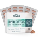 Liver Detox &amp; Digestive Support Supplement with 15B CFU Probiotics, Milk Thistle, Dandelion Root " Turmeric  Advanced Detox, Cleanse " Gut Reparación TEN Blister-Sealed Tablets (1 Pack)