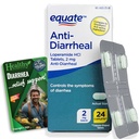 Saludable Superplus Equate Anti-Diarrheal Loperamida HCI 2 mg 24 cápsulas y volumen vital Consejos Card