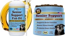 Natural Dog Company Senior Dog Bundle – Omega 3 Fish Oil Liquid 16oz " Senior Wellness Chews 90ct – Support Movilidad, Cerebro, Corazón " Eye Health with Turmeric, Salmon, Lion’s Mane " Omega-3s
