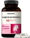 NatureBell Vaginal Probiotics for Women, 10 Billion CFU, 120 Veggie Capsules  PH Balance Probióticos y prebióticos Blend – Lactobacillus Vaginal Supplement – Supports Odor, Flora &amp; Yeast