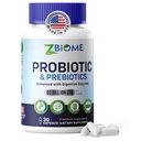 Prebióticos y Probióticos para Hombres y Mujeres – 60 Billones CFU con 10 Strains – Pre y Probióticos con Acidophilus para Immune, Salud Gut, Apoyo Digestivo, Estreñimiento, Diarrea, Gas &amp; Bloating -30ct