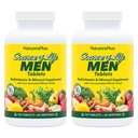 NaturesPlus Fuente de Vida Hombres - 120 Tabletas, Pack of 2 - Iron-Free Multi-Vitamin & Mineral Supplement - with Saw Palmetto, Lycopene & Lutein - Gluten Free, Vegetarian - 120 Total Servings