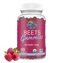 Garden of Life Orgánica de Beet Gomas de raíz Hecho de Pectina con Antioxidantes, Vitamina C, Vitamina D &amp; B12 para la salud del corazón &amp; energía – Beets Gummies – Vegan, Gluten Gratis, No GMO, Raspberry, 30 Serviciones