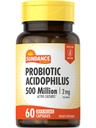 Sundance Probiótico Acidophilus TEN 500 Millones de Culturas Activas TEN 60 cápsulas de liberación rápida Silencio No GMO, Gluten Suplemento Libre