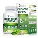 Chlorophyll Body Deodorizing Supplement with 10 Billion CFU Probiotic, Vitamin C & E, Parsley, Peppermint, Green Tea, Prebiotics, Chlorophyll Capsules Supports Breath & Whole-Body Freshness, 120 Caps