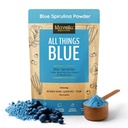 Blue Spirulina Powder with Butterfly Pea Flower & Blueberry, 100% Vegan Antioxidant Superfood for Immunity, Gut Health & Energy Support, Natural Food Coloring, 100g