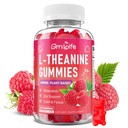 L-Theanine Gummies for Kids & Adults, L'Theanine 400mg with Ashwagandha, GABA, 5HTP, L Theanine Supplement for Calm, Zzz & Relaxation Support, Raspberry Flavor, 60 Counts