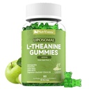 Liposomal L-Theanine Gummies, Sugar Free L Theanine 400mg Gummies Supplement for Adults & Kids, l'theanine Chewable for Relax & Improved Focus, Enhanced Absorption, Vegan, Green Apple Flavor, 60 Count