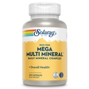 SOLARAY Mega Multi Mineral, Iron Gratis - Suplemento Mineral diario w/Trace Minerals, Electrolitos, Calcio, Magnesio, Zinc, Selenium, Boron - Energía Celular, Apoyo Inmunitario, Garantía de 60 días, 25 Serv