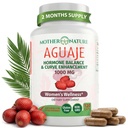 Madre Naturaleza Aguaje Curvas Capsules para Mujeres, 1000mg (120ct), Frutas Aguaje Naturales y Fuente Sostenible del Perú para Salud Femenina, Equilibrio de Hormonas, Curve Enhancer, Vegan, No Gluten-Free