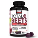 Force Factor Total Beets Gummies, Blood Pressure Support, Liposomal Beet Powder for Superior Absorption, Grape Seed for Nitric Oxide, Circulation & Heart Health, Sugar Free, Mixed Berry, 60 Gummies