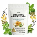 Oil of Oregano with Black Seed Oil and Pumpkin Seed Oil Softgels - 30B CFU Probiotics for Gut & Urinary Health - 6-in-1 Immune Support oregano oil Supplement Gentle Digestive Formula - 120 Softgels
