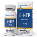Superior Source 5-HTP 75 mg - Natural Supplement Aids Restful Sleep & Neurotransmitter Functions - Brain Health & Function Support - 5-Hydroxytryptophan Supplement - 60 Instant Dissolve Tablets